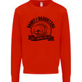 Daddy & Daughters Best Friends Father's Day Kids Sweatshirt Jumper Bright Red