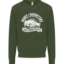Daddy & Daughters Best Friends Father's Day Kids Sweatshirt Jumper Forest Green