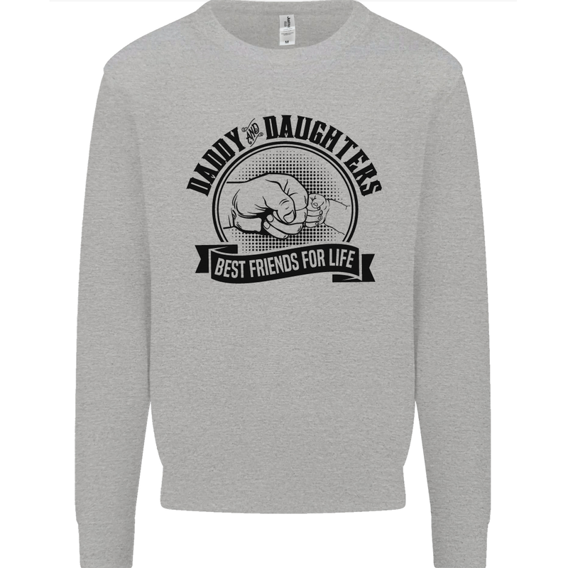 Daddy & Daughters Best Friends Father's Day Kids Sweatshirt Jumper Sports Grey