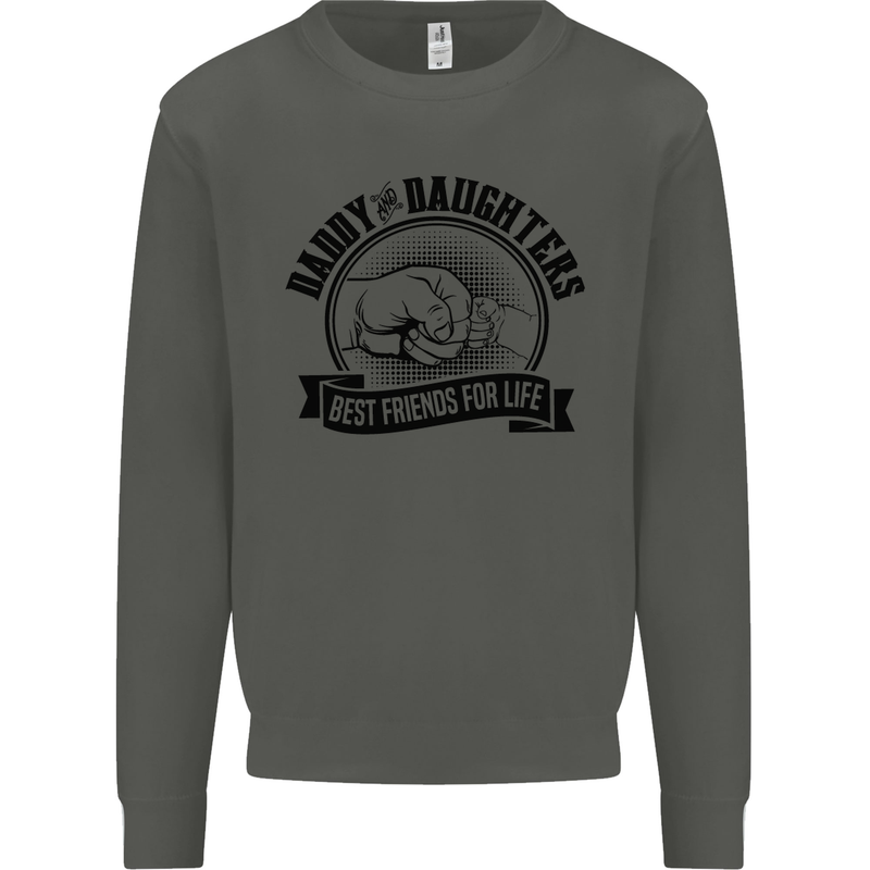 Daddy & Daughters Best Friends Father's Day Kids Sweatshirt Jumper Storm Grey