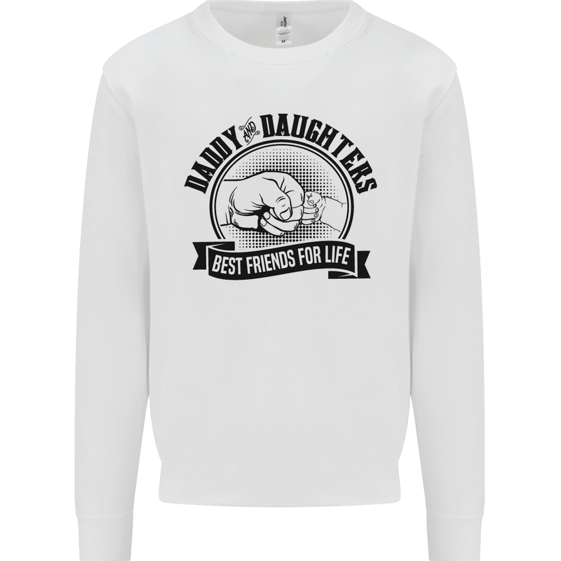 Daddy & Daughters Best Friends Father's Day Kids Sweatshirt Jumper White