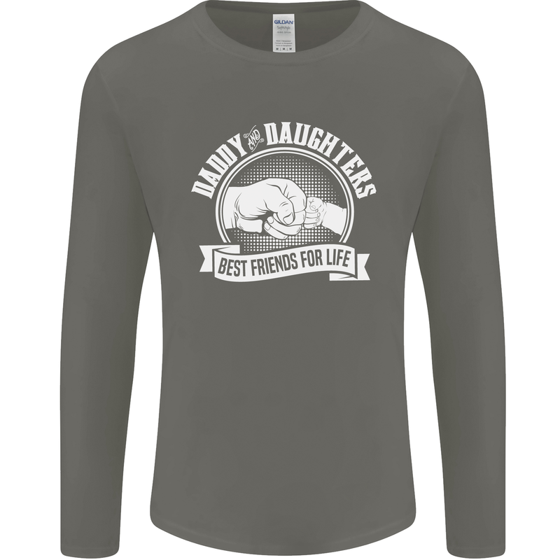 Daddy & Daughters Best Friends Father's Day Mens Long Sleeve T-Shirt Charcoal