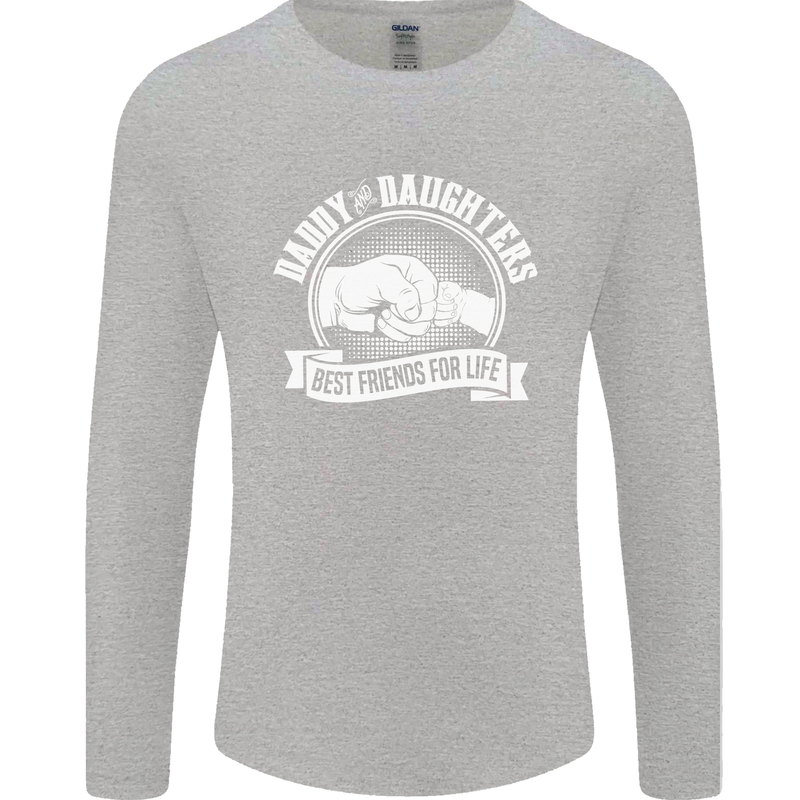 Daddy & Daughters Best Friends Father's Day Mens Long Sleeve T-Shirt Sports Grey