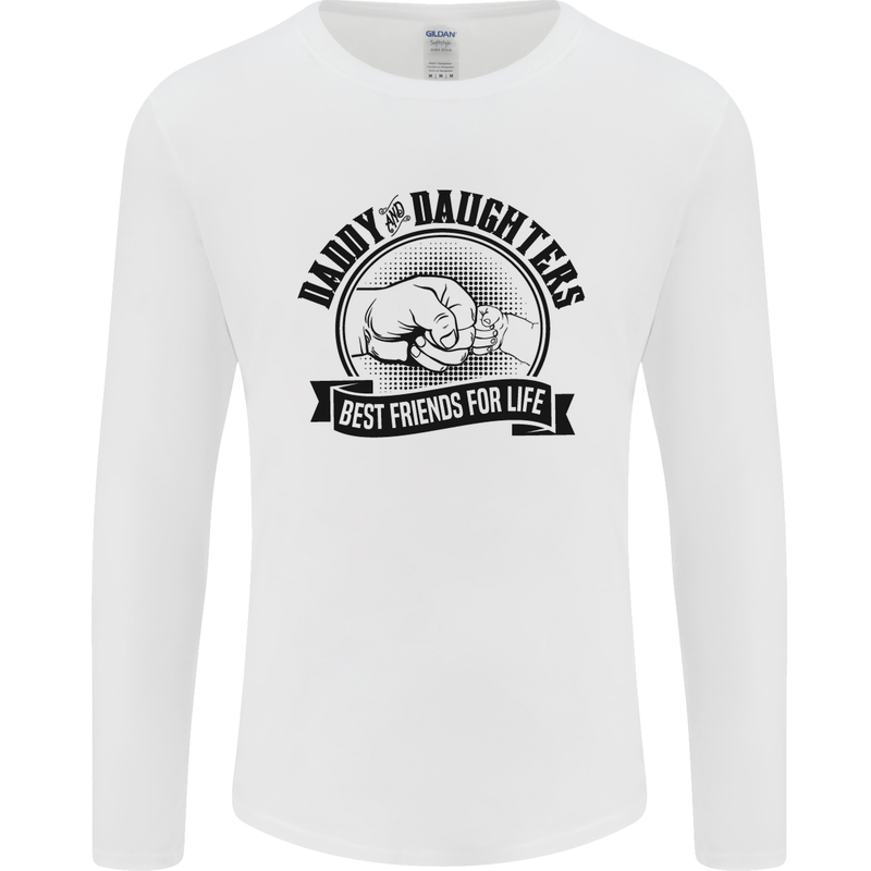 Daddy & Daughters Best Friends Father's Day Mens Long Sleeve T-Shirt White