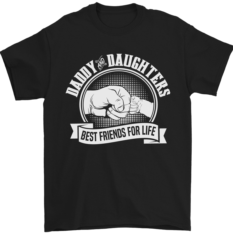 Daddy & Daughters Best Friends Father's Day Mens T-Shirt Cotton Gildan Black