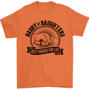 Daddy & Daughters Best Friends Father's Day Mens T-Shirt Cotton Gildan Orange