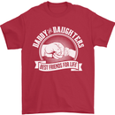 Daddy & Daughters Best Friends Father's Day Mens T-Shirt Cotton Gildan Red