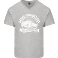 Daddy & Daughters Best Friends Father's Day Mens V-Neck Cotton T-Shirt Sports Grey