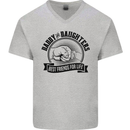 Daddy & Daughters Best Friends Father's Day Mens V-Neck Cotton T-Shirt Sports Grey