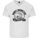 Daddy & Daughters Best Friends Father's Day Mens V-Neck Cotton T-Shirt White