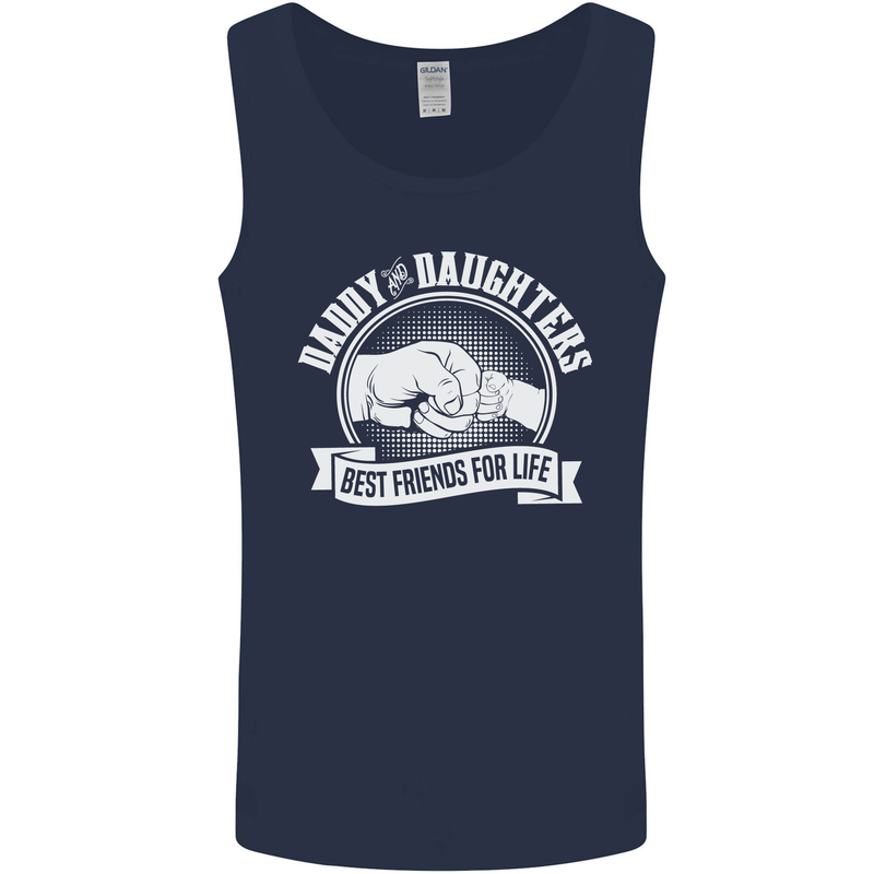 Daddy & Daughters Best Friends Father's Day Mens Vest Tank Top Navy Blue