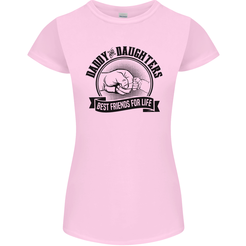 Daddy & Daughters Best Friends Father's Day Womens Petite Cut T-Shirt Light Pink