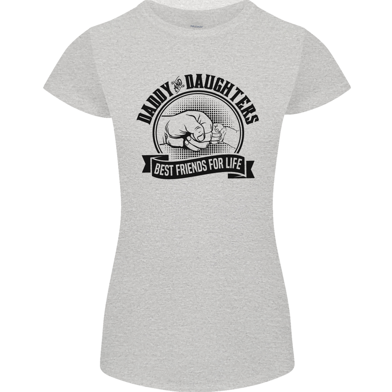 Daddy & Daughters Best Friends Father's Day Womens Petite Cut T-Shirt Sports Grey