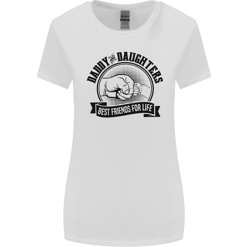 Daddy & Daughters Best Friends Father's Day Womens Wider Cut T-Shirt White