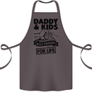 Daddy & Kids Best Friends Father's Day Cotton Apron 100% Organic Dark Grey