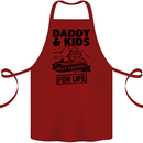 Daddy & Kids Best Friends Father's Day Cotton Apron 100% Organic Maroon