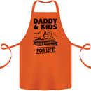Daddy & Kids Best Friends Father's Day Cotton Apron 100% Organic Orange