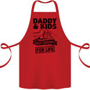 Daddy & Kids Best Friends Father's Day Cotton Apron 100% Organic Red