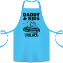 Daddy & Kids Best Friends Father's Day Cotton Apron 100% Organic Turquoise