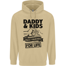 Daddy & Kids Best Friends Father's Day Mens 80% Cotton Hoodie Sand