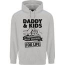 Daddy & Kids Best Friends Father's Day Mens 80% Cotton Hoodie Sports Grey