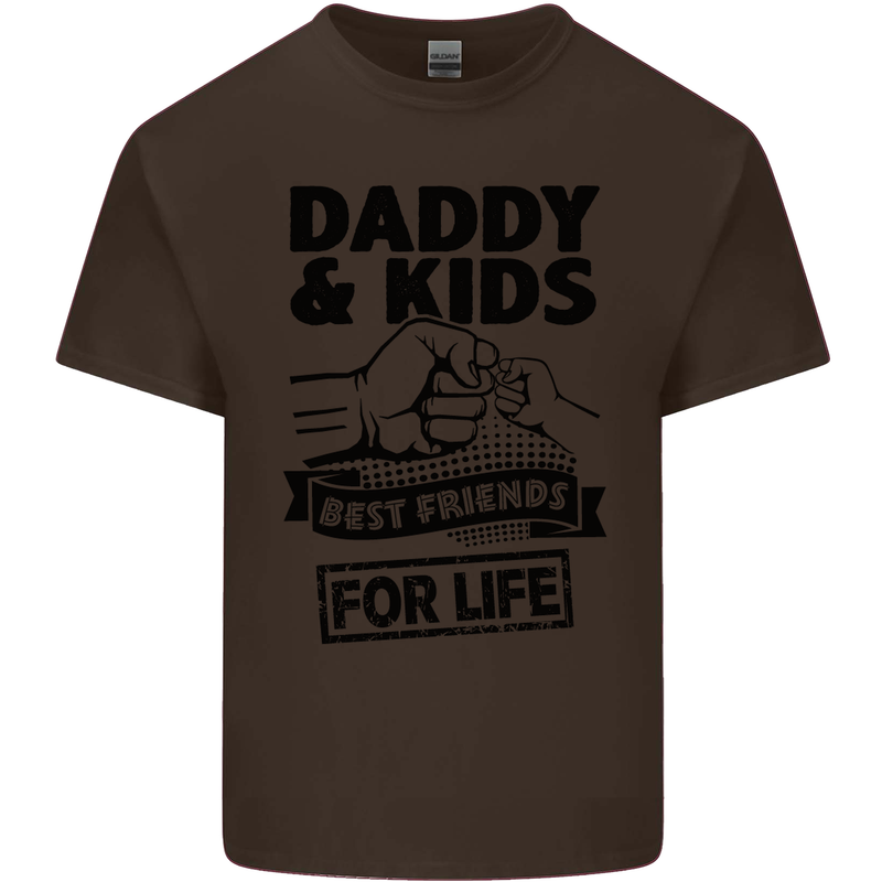 Daddy & Kids Best Friends Father's Day Mens Cotton T-Shirt Tee Top Dark Chocolate