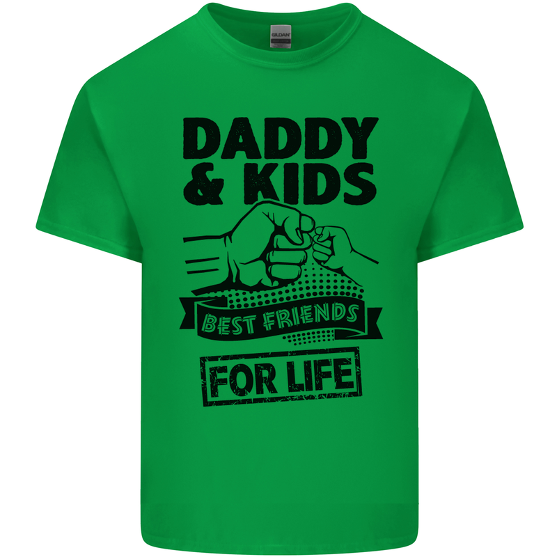 Daddy & Kids Best Friends Father's Day Mens Cotton T-Shirt Tee Top Irish Green