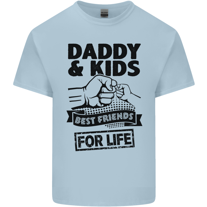 Daddy & Kids Best Friends Father's Day Mens Cotton T-Shirt Tee Top Light Blue