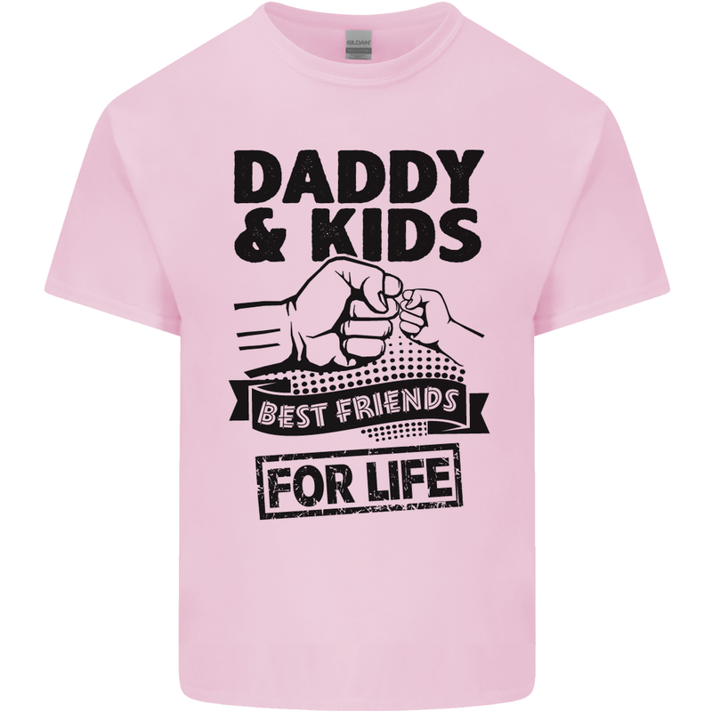 Daddy & Kids Best Friends Father's Day Mens Cotton T-Shirt Tee Top Light Pink