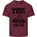 Daddy & Kids Best Friends Father's Day Mens Cotton T-Shirt Tee Top Maroon