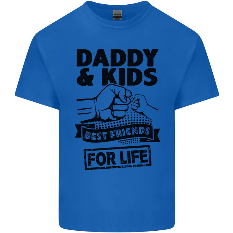 Daddy & Kids Best Friends Father's Day Mens Cotton T-Shirt Tee Top Royal Blue