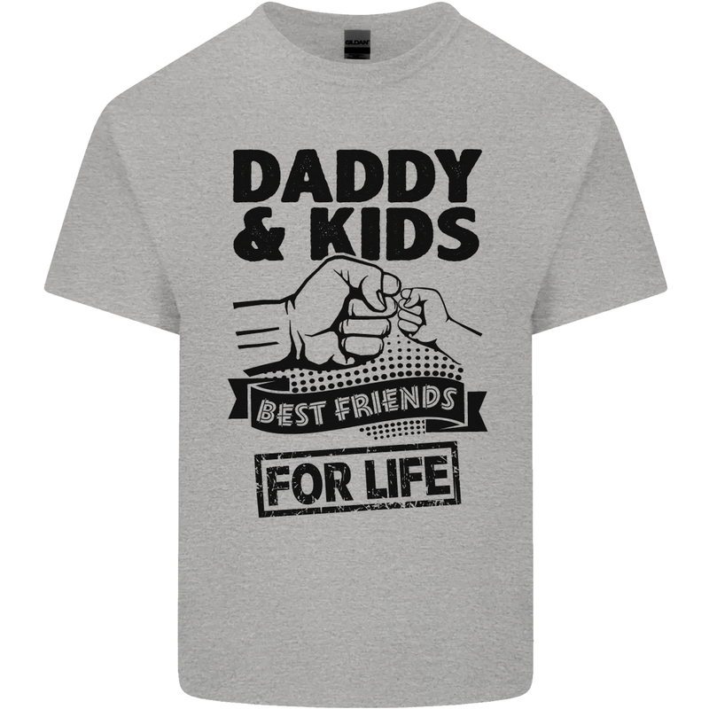 Daddy & Kids Best Friends Father's Day Mens Cotton T-Shirt Tee Top Sports Grey
