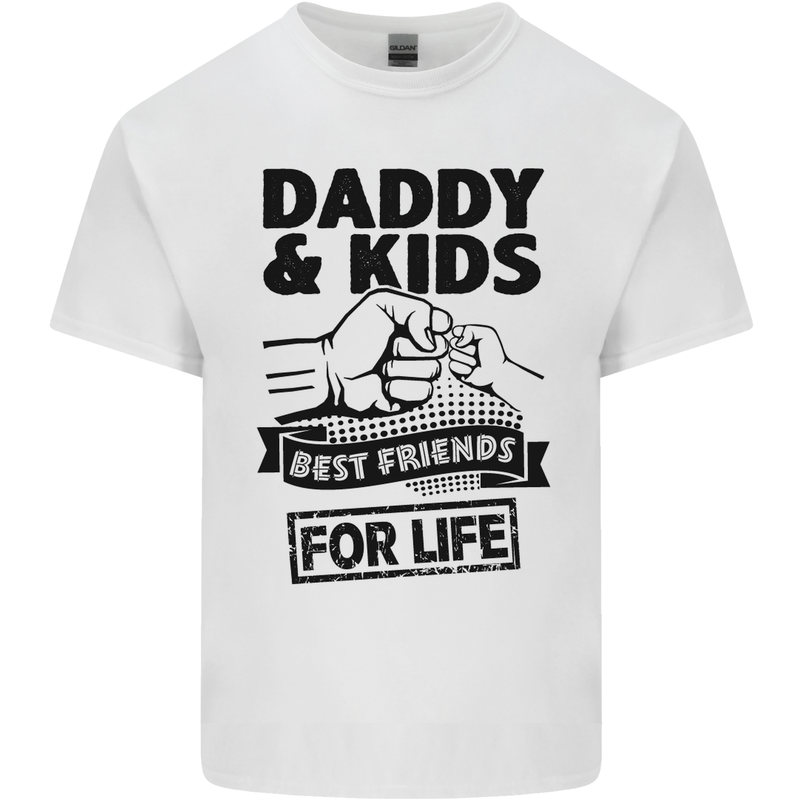Daddy & Kids Best Friends Father's Day Mens Cotton T-Shirt Tee Top White