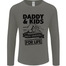 Daddy & Kids Best Friends Father's Day Mens Long Sleeve T-Shirt Charcoal