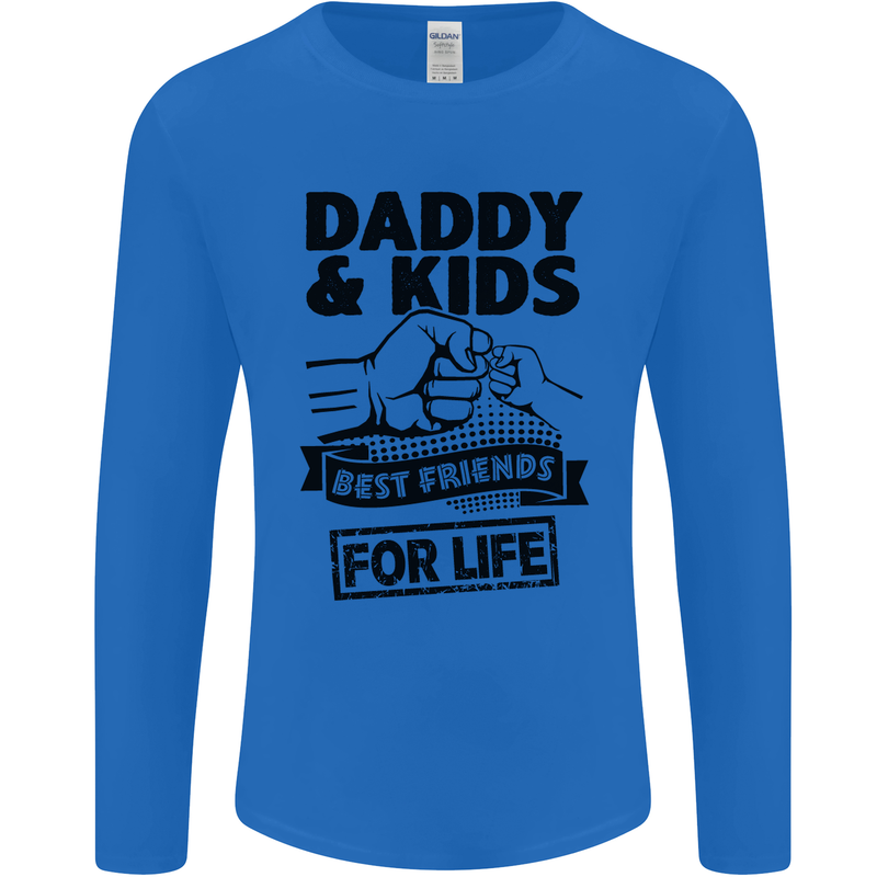 Daddy & Kids Best Friends Father's Day Mens Long Sleeve T-Shirt Royal Blue
