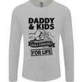 Daddy & Kids Best Friends Father's Day Mens Long Sleeve T-Shirt Sports Grey