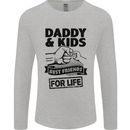 Daddy & Kids Best Friends Father's Day Mens Long Sleeve T-Shirt Sports Grey