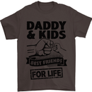 Daddy & Kids Best Friends Father's Day Mens T-Shirt Cotton Gildan Dark Chocolate