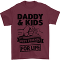 Daddy & Kids Best Friends Father's Day Mens T-Shirt Cotton Gildan Maroon