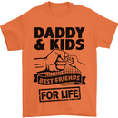 Daddy & Kids Best Friends Father's Day Mens T-Shirt Cotton Gildan Orange
