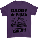 Daddy & Kids Best Friends Father's Day Mens T-Shirt Cotton Gildan Purple