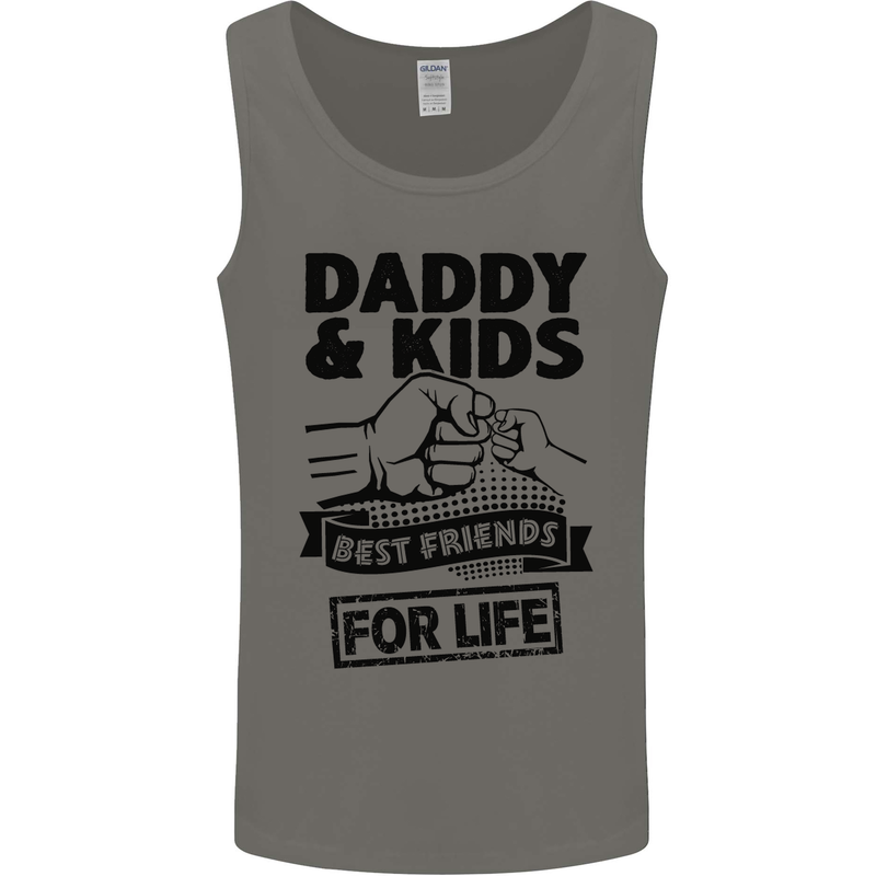 Daddy & Kids Best Friends Father's Day Mens Vest Tank Top Charcoal