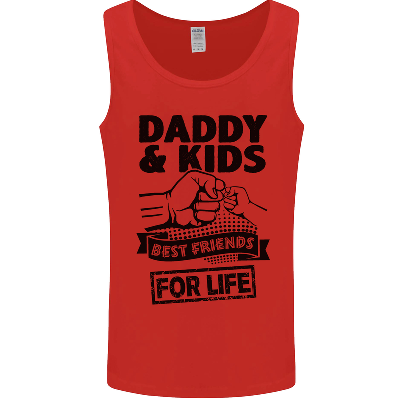 Daddy & Kids Best Friends Father's Day Mens Vest Tank Top Red