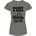 Daddy & Kids Best Friends Father's Day Womens Petite Cut T-Shirt Charcoal