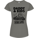 Daddy & Kids Best Friends Father's Day Womens Petite Cut T-Shirt Charcoal