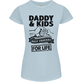 Daddy & Kids Best Friends Father's Day Womens Petite Cut T-Shirt Light Blue