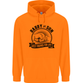 Daddy & Son Best FriendsFather's Day Childrens Kids Hoodie Orange