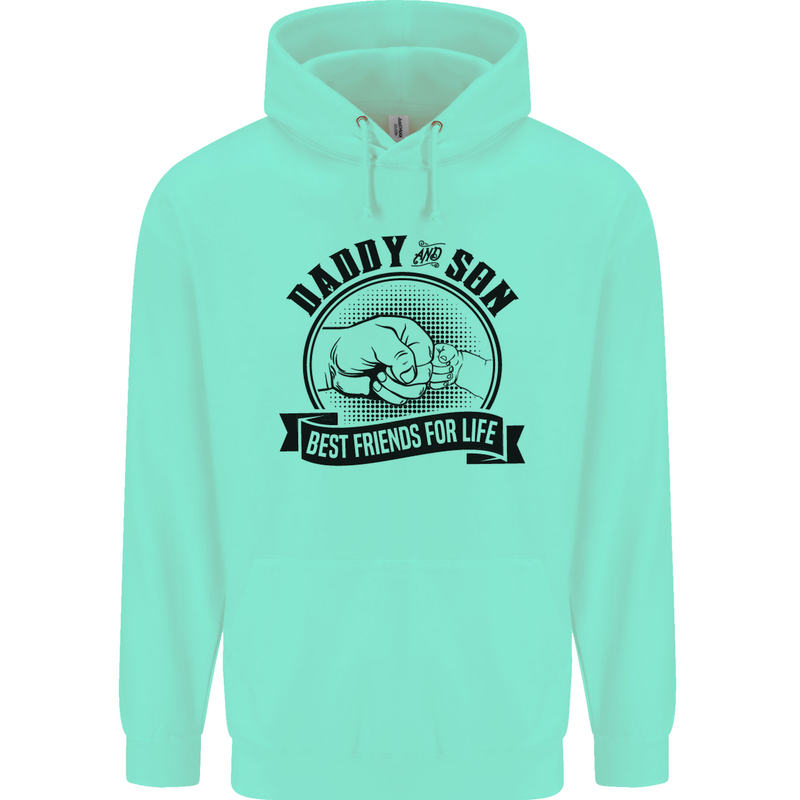 Daddy & Son Best FriendsFather's Day Childrens Kids Hoodie Peppermint
