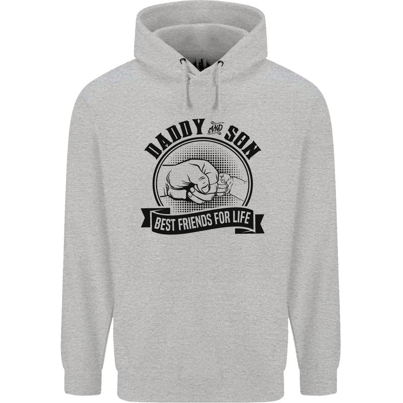 Daddy & Son Best FriendsFather's Day Mens 80% Cotton Hoodie Sports Grey