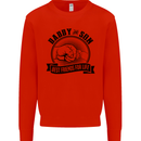 Daddy & Son Best FriendsFather's Day Mens Sweatshirt Jumper Bright Red